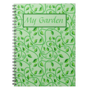 Green leaves tendrils and vines notebook