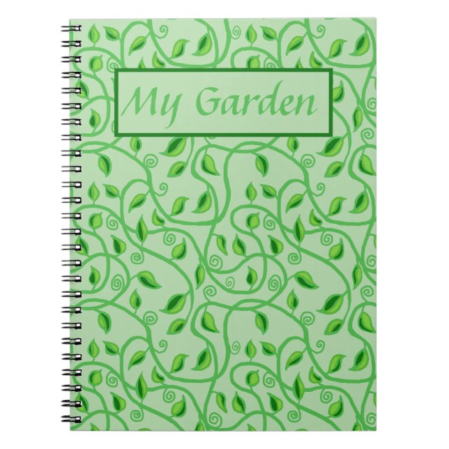 Green leaves tendrils and vines  notebook (Front)