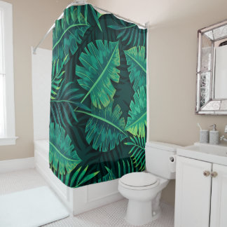 Green leaves texture Shower Curtain
