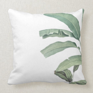 Green Leaves Throw Pillow