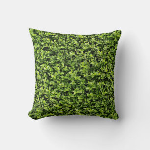 Green Leaves Throw Pillow