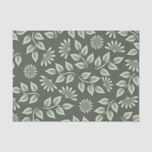 green leaves tissue paper