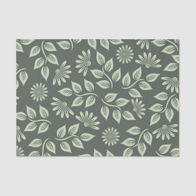 green leaves tissue paper (Front)