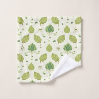 Green Leaves Wash Cloth
