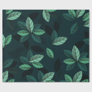 Green Leaves Wrapping Paper