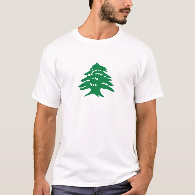 Green Lebanon Cedar Tree T-Shirt (Front)