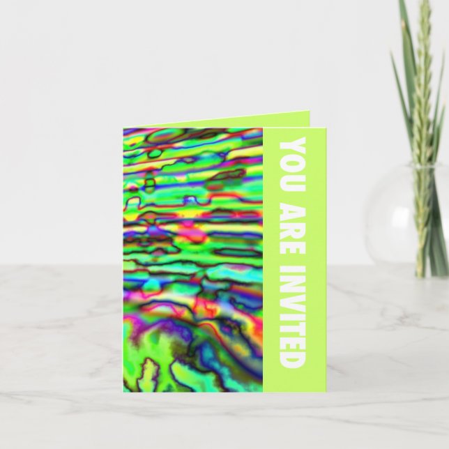 Green Leopard Invitation Card (Front)