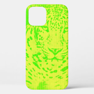 Green Leopard Portrait coque iphone Vintage