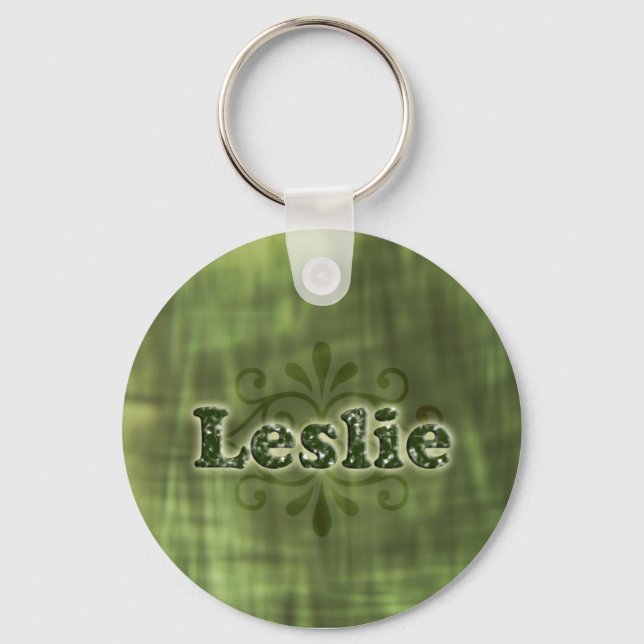 Green Leslie Keychain (Front)