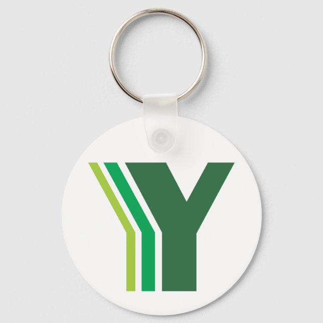 Green Letter Y Keychain (Front)