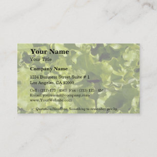 Green lettuce business card