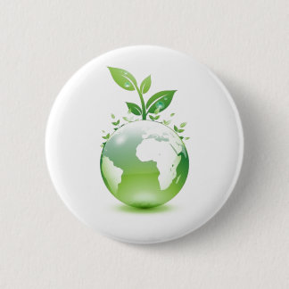 Green Life 2 Inch Round Button