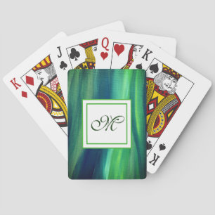 Green Life Monogram Playing Cards