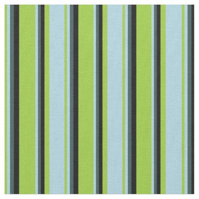 Green, Light Blue, Dark Slate Grey, and Black Fabric (Close Up)