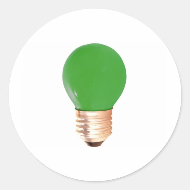 GREEN LIGHT CLASSIC ROUND STICKER (Front)
