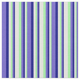 Green, Light Cyan, Blue & Slate Blue Pattern Fabric