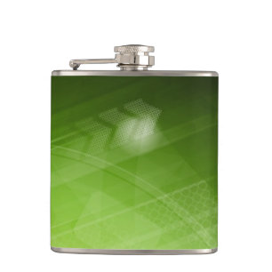 Green light design in hi-tech style hip flask