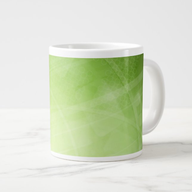 Green light design in hi-tech style large coffee mug (Front Right)