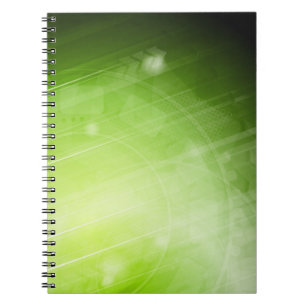 Green light design in hi-tech style notebook