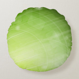 Green light design in hi-tech style round pillow