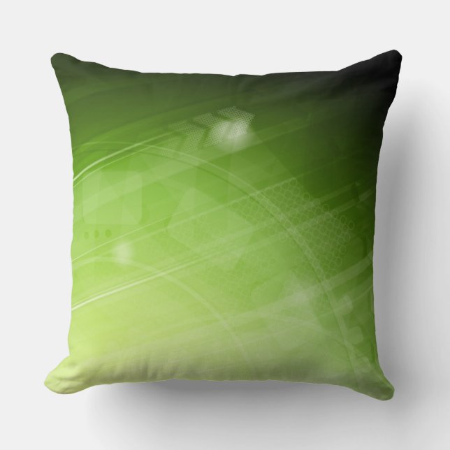 Green light design in hi-tech style throw pillow (Front)