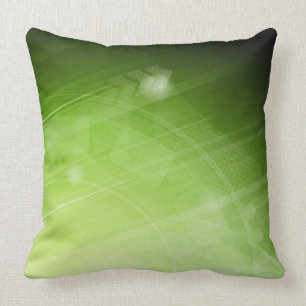 Green light design in hi-tech style throw pillow