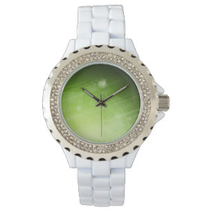 Green light design in hi-tech style watch
