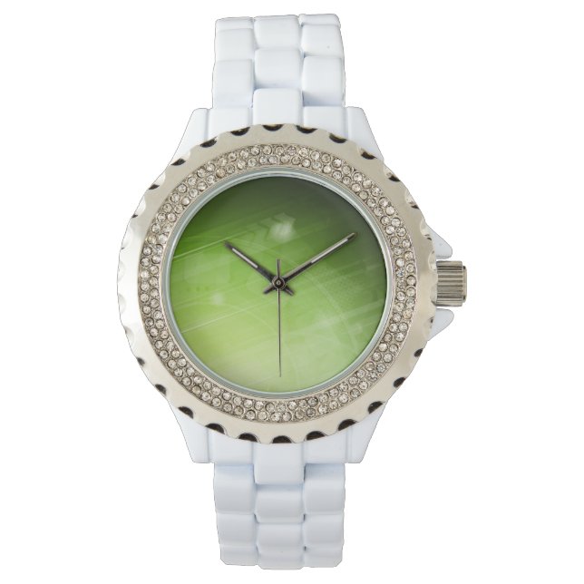 Green light design in hi-tech style watch (Front)