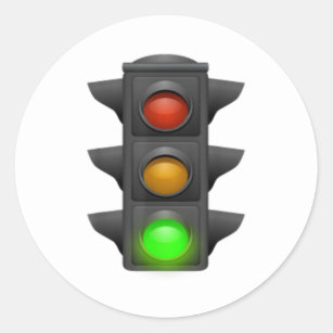 Green light - Traffic light - the light is green Classic Round Sticker