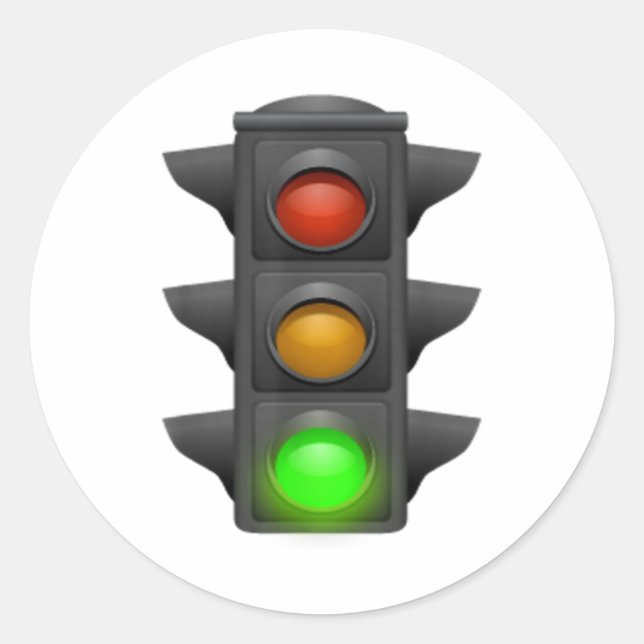 Green light - Traffic light - the light is green Classic Round Sticker (Front)