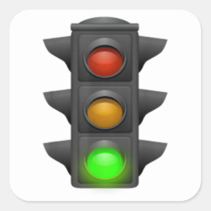Green light - Traffic light - the light is green Square Sticker