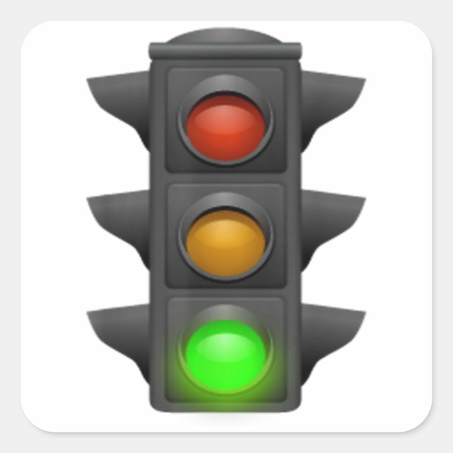 Green light - Traffic light - the light is green Square Sticker (Front)
