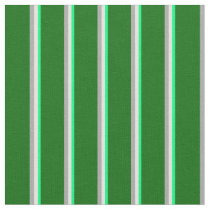 Green, Light Yellow, Dark Grey & Dark Green Lines Fabric