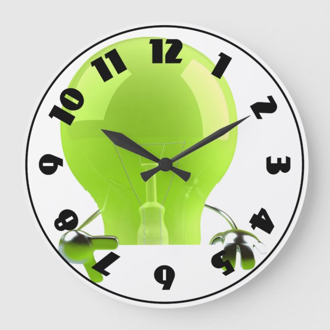 Green Lightbulb Clock (Front)