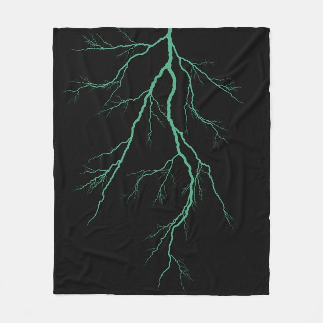 Green lightning fleece blanket (Front)
