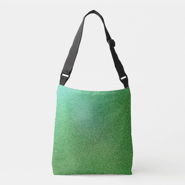 Green-Lime Gradient Glitters Cross-Body Bag (Front)