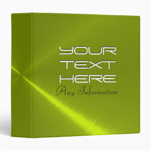 Green lime shiny stainless steel metal binders