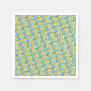 Green Lime Slice Pattern Napkin