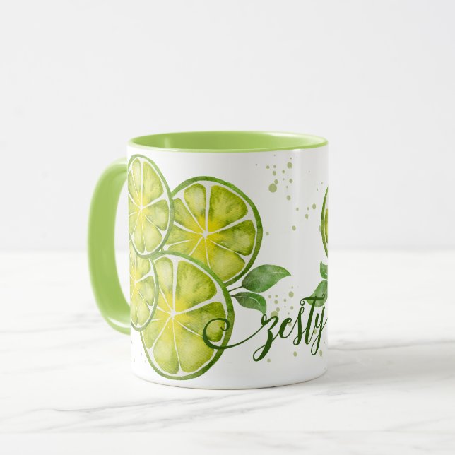 Green Lime summer Mug (Front Left)