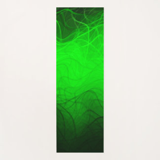 Green Linear Waves - Yoga Mat