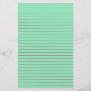 Green Lined Stationery