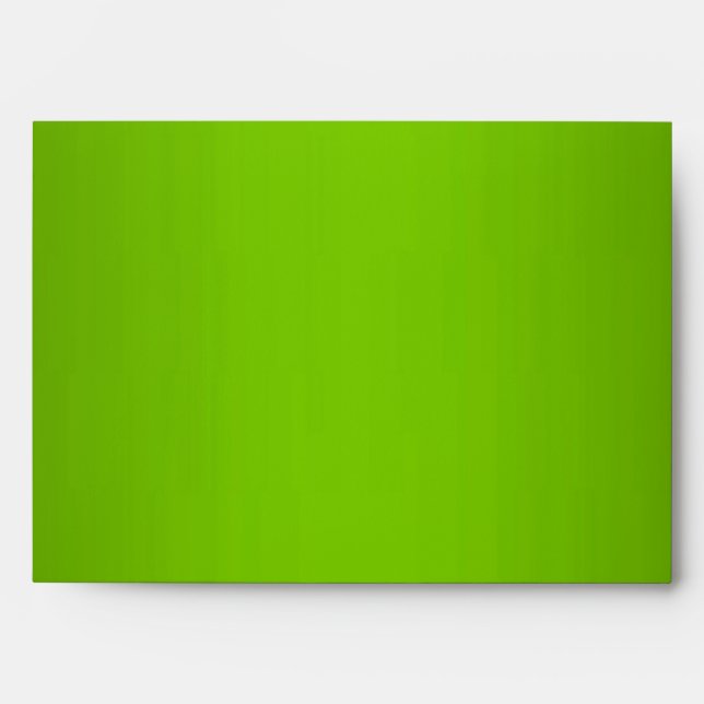 Green Lined with Black and White Stripes Envelope (Front)