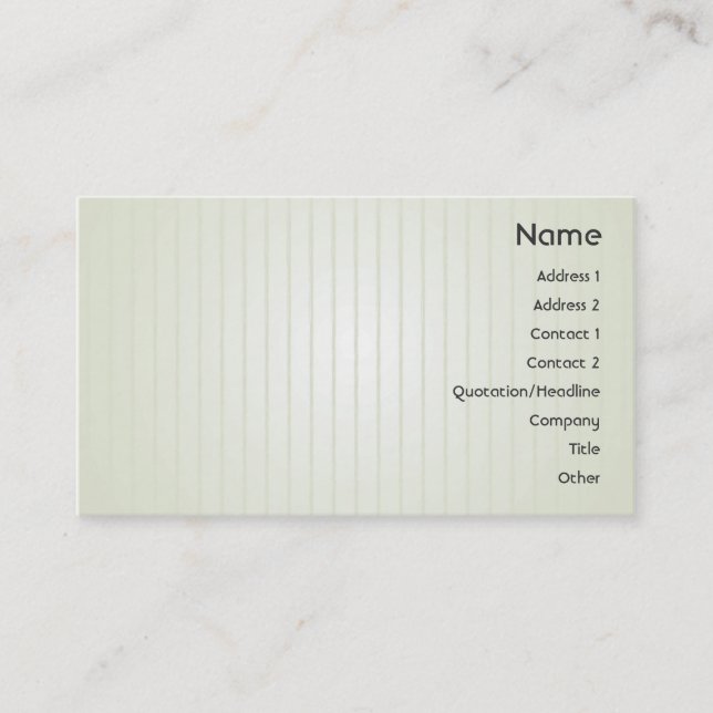 Green Lines - Business Card (Front)