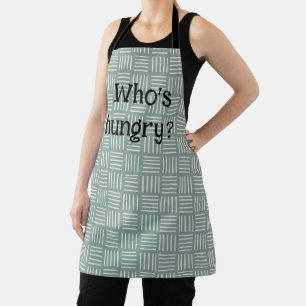Green Lines Squared Apron