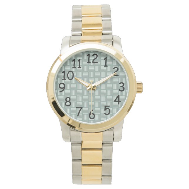 Green Lines Squared  Watch (Front)