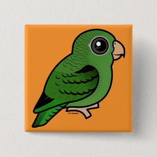 Green Linnie 2 Inch Square Button