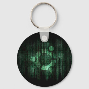 Green Linux Terminal Keychain