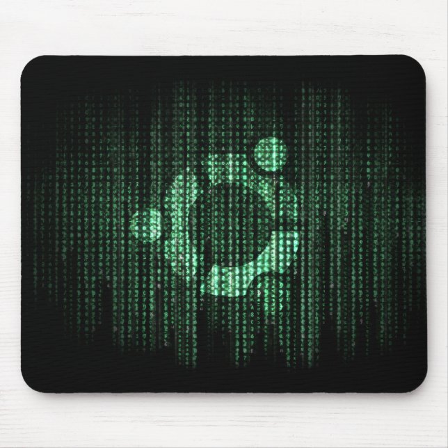 Green Linux Terminal Mouse Pad (Front)