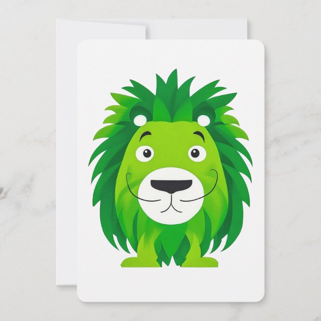 Green Lion Art Card (Front)