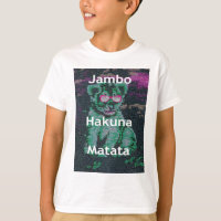 Green Lion with Pink Glasses "Hakuna Matata" Art